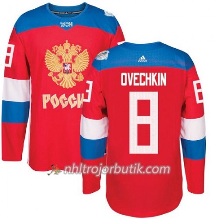 Sovjetunionen Tröja Alexander Ovechkin 8 World Cup 2016 Röd Premier
